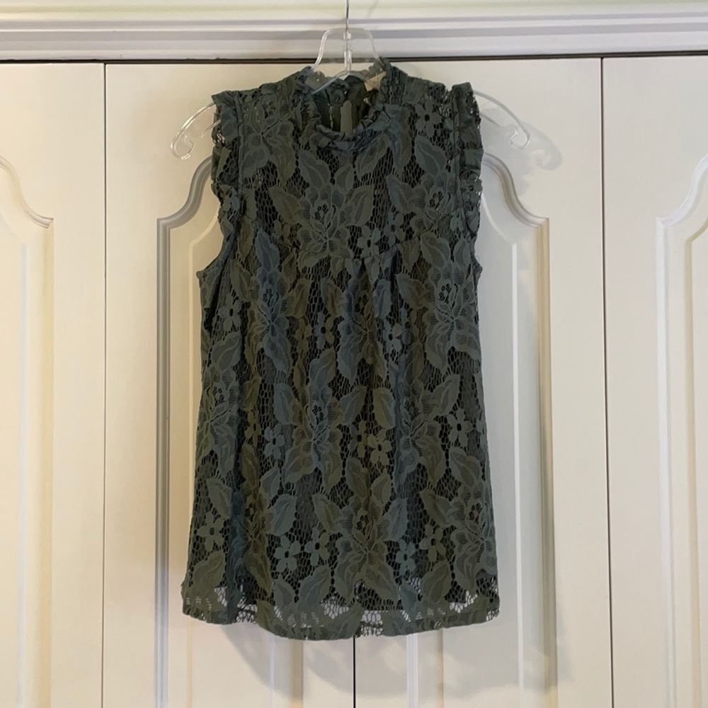 Green Lace Blouse!